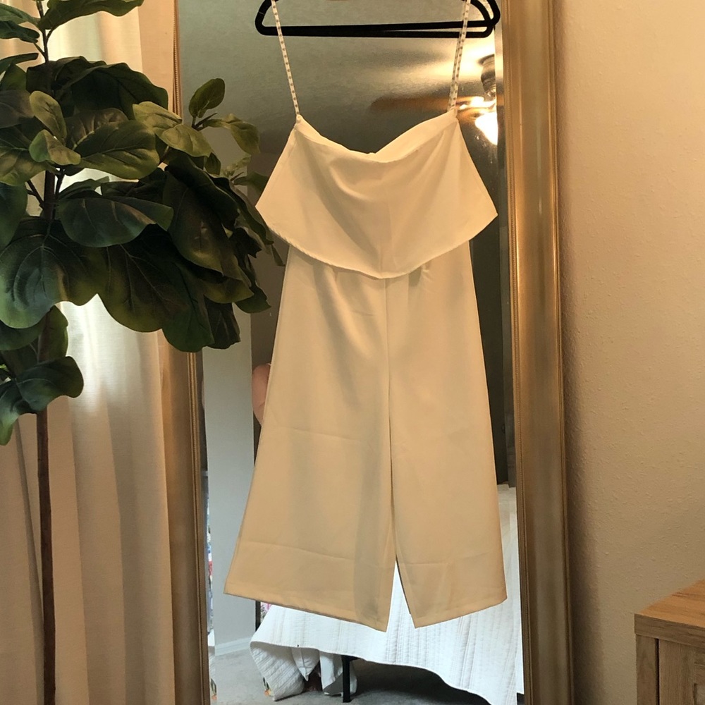 Missguided White Jumpsuit